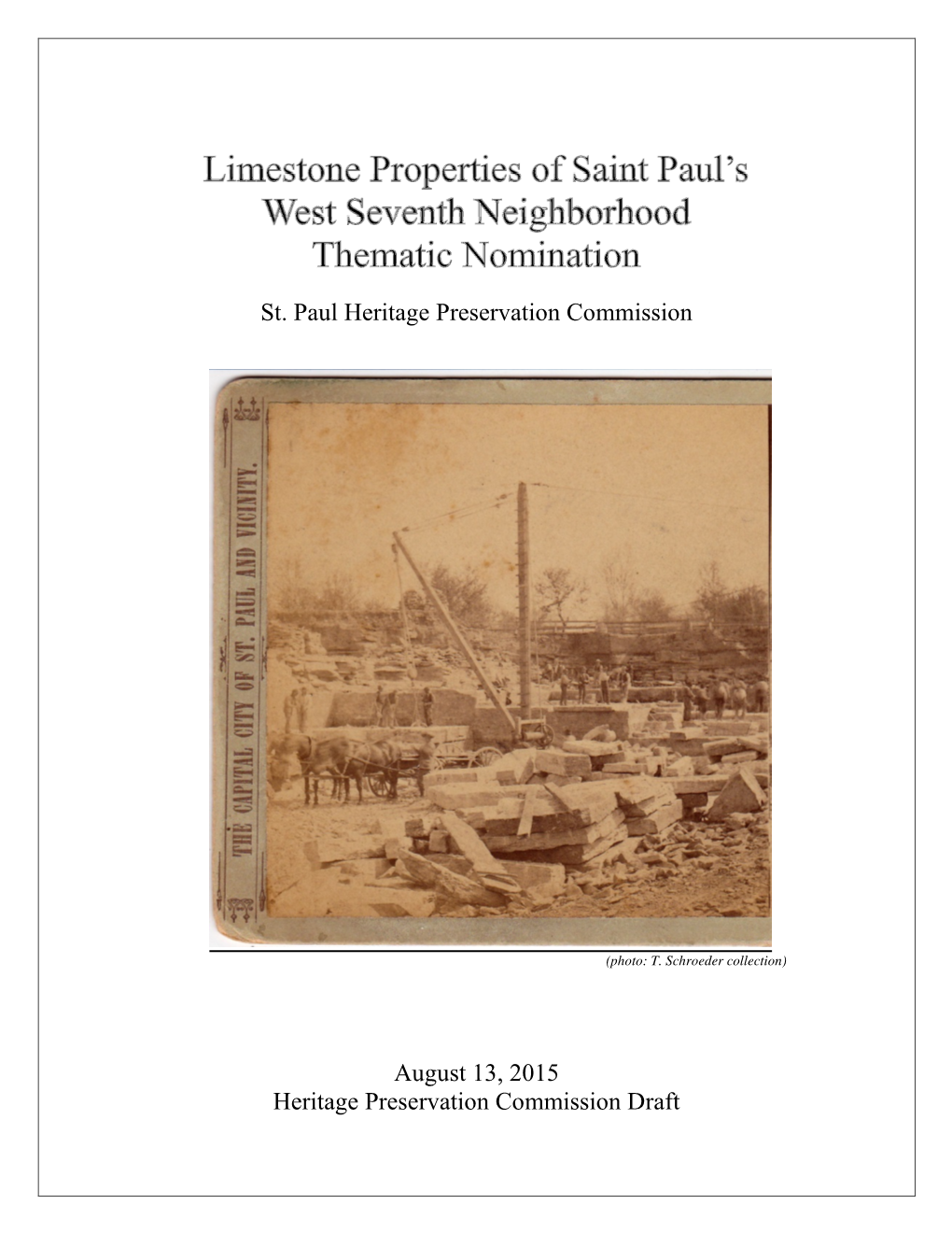 St. Paul Heritage Preservation Commission August 13, 2015
