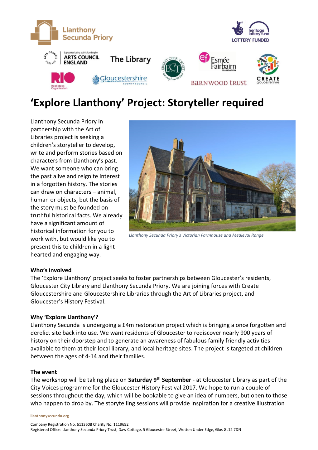 Explore Llanthony’ Project: Storyteller Required
