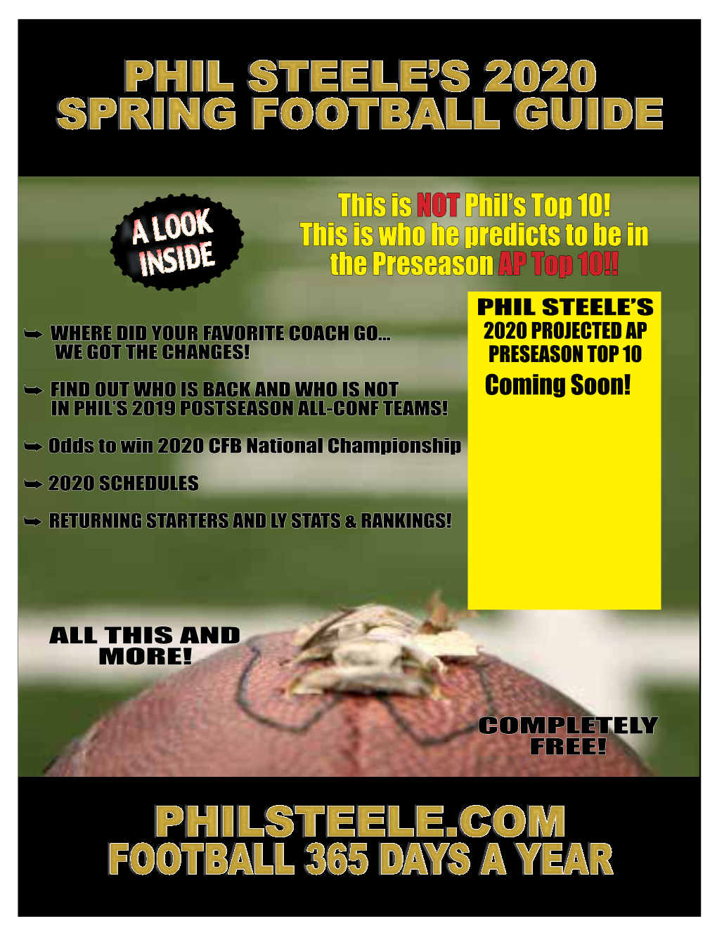 Phil Steele's 2020 Spring Football Guide