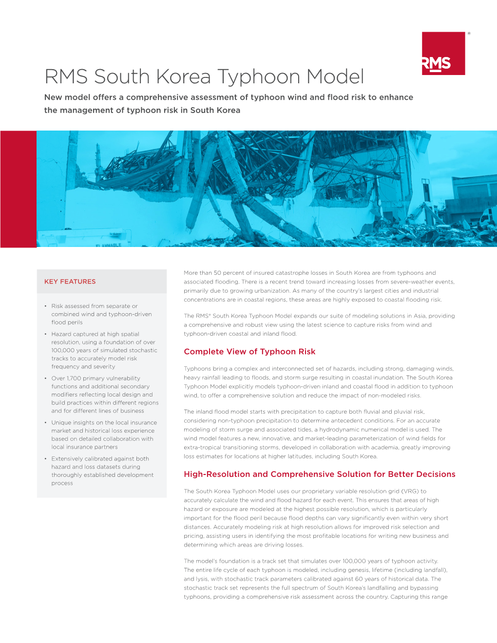 RMS South Korea Typhoon Model New Model Offers a Comprehensive Assessment of Typhoon Wind and Flood Risk to Enhance the Management of Typhoon Risk in South Korea