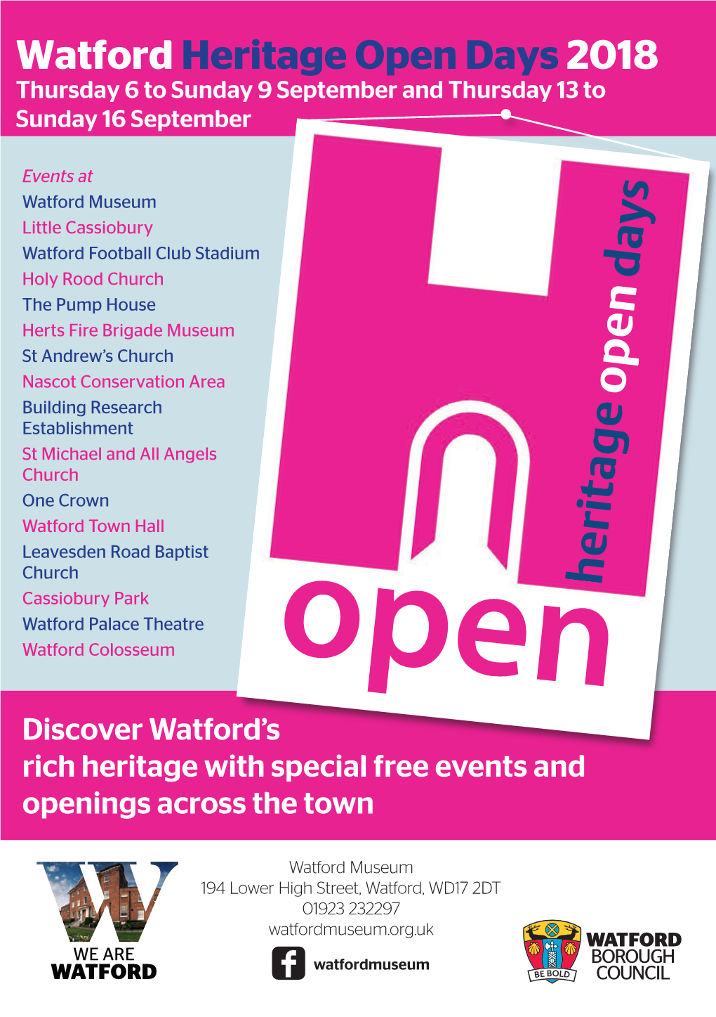 Watfordheritage Open Days 2018