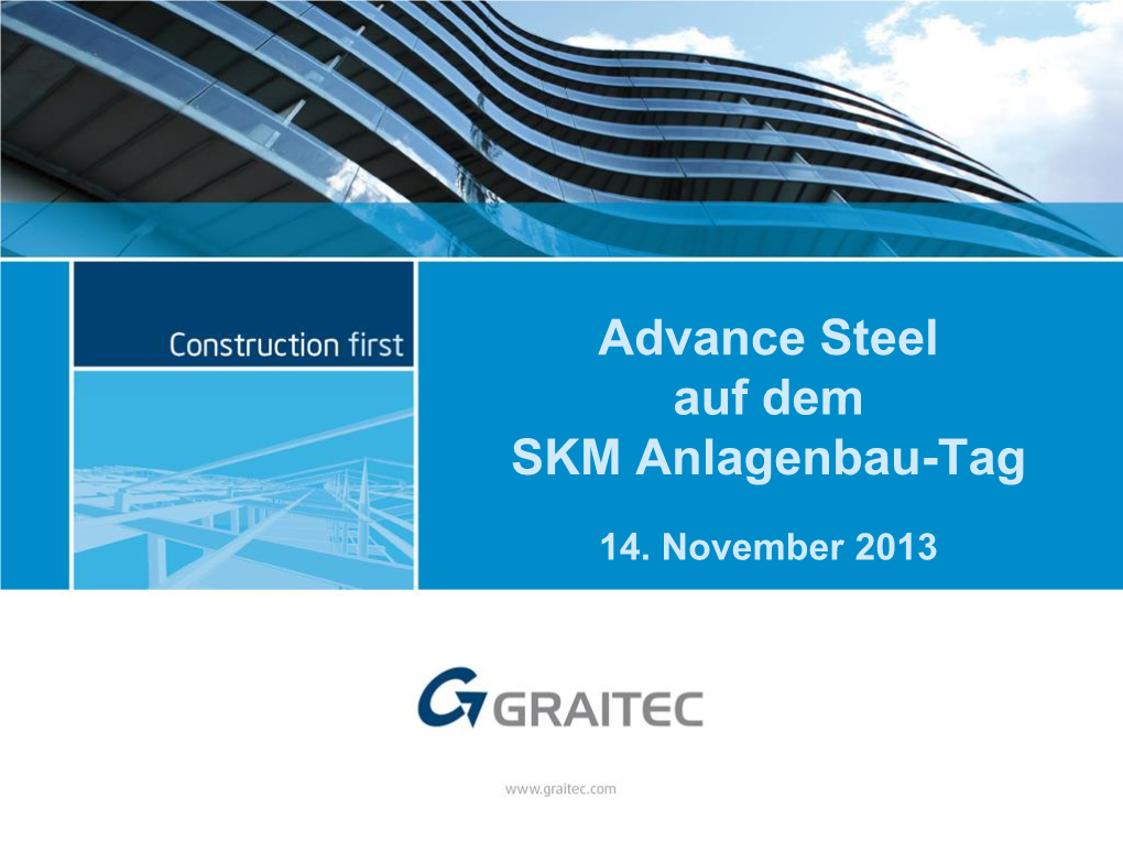Advance Steel Auf Dem SKM Anlagenbau-Tag