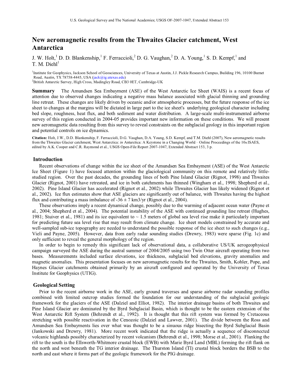 USGS Open-File Report 2007-1047 Extended Abstract