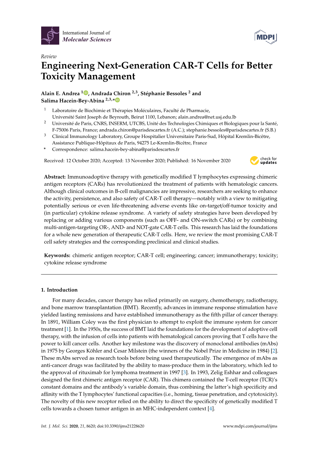 Engineering Next-Generation CAR-T Cells for Better Toxicity Management