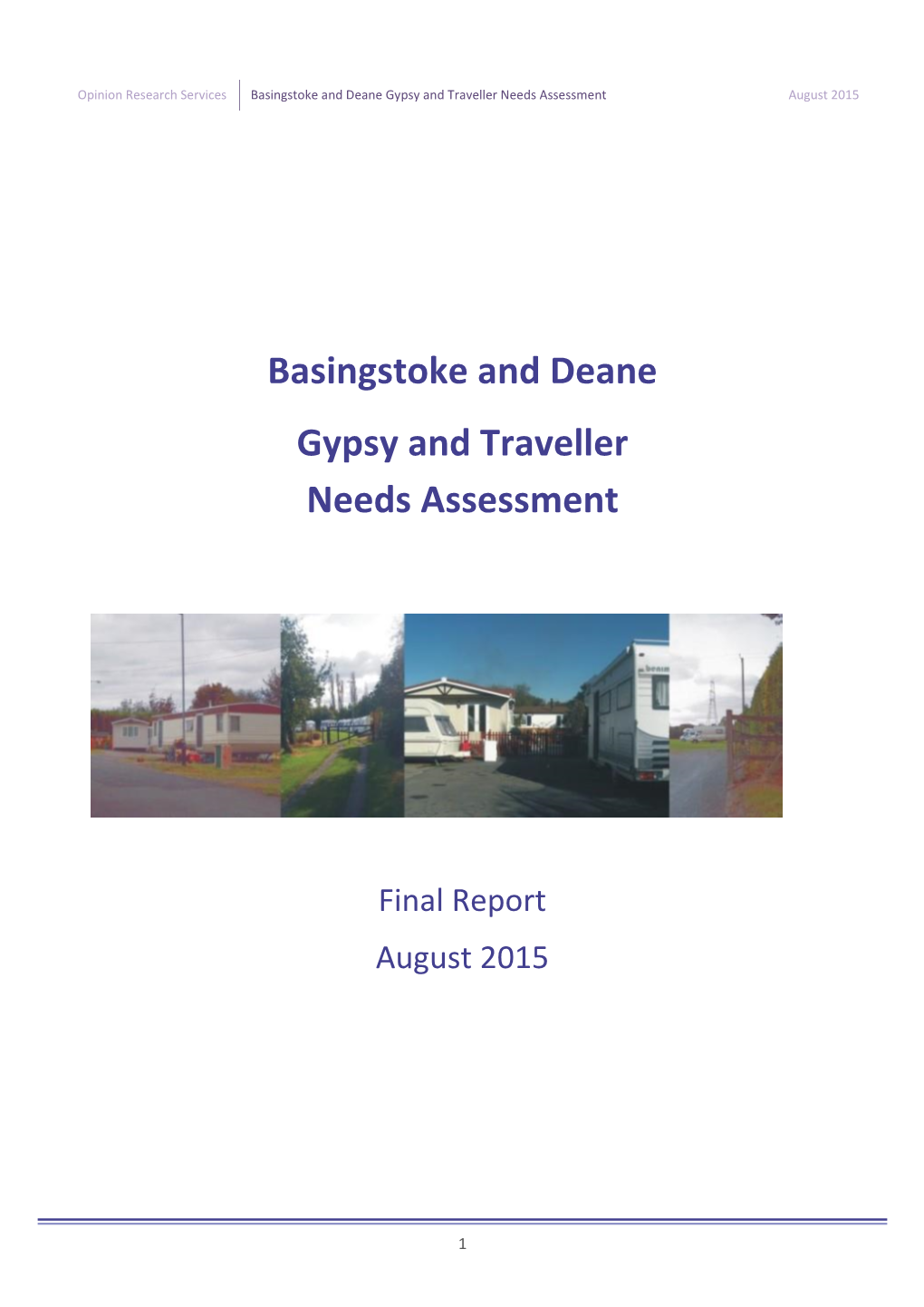 Basingstoke and Deane Gypsy and Traveller Needs Assessment August 2015