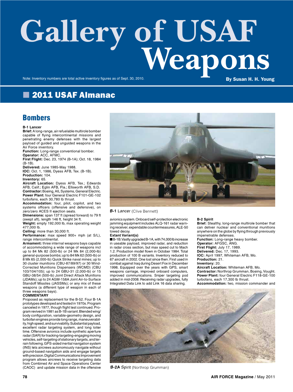 Gallery of USAF Weapons Note: Inventory Numbers Are Total Active Inventory Figures As of Sept