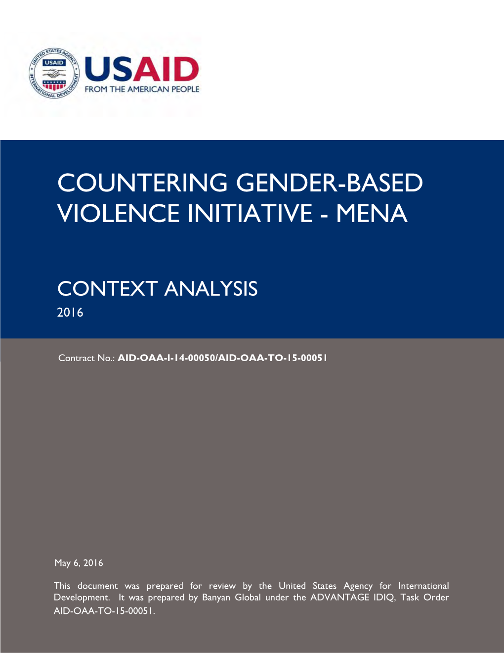 Countering Gender-Based Violence Initiative - Mena