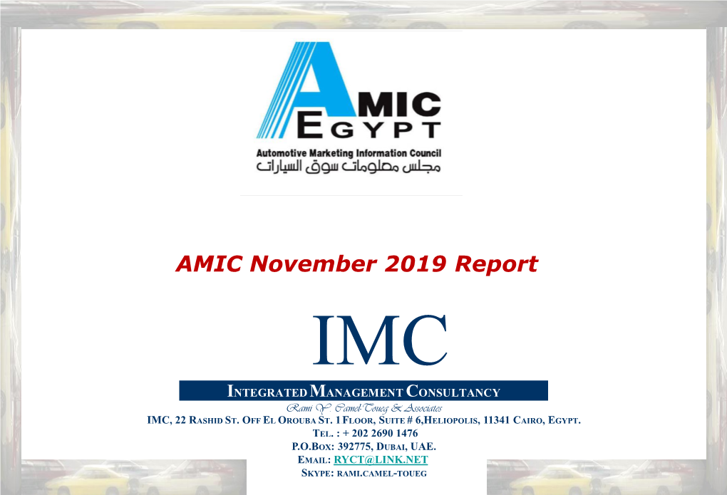 AMIC November 2019 Report IMC