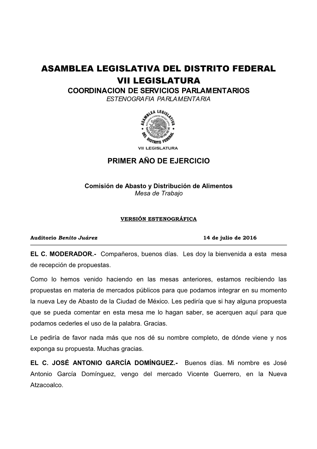 Asamblea Legislativa Del Distrito Federal