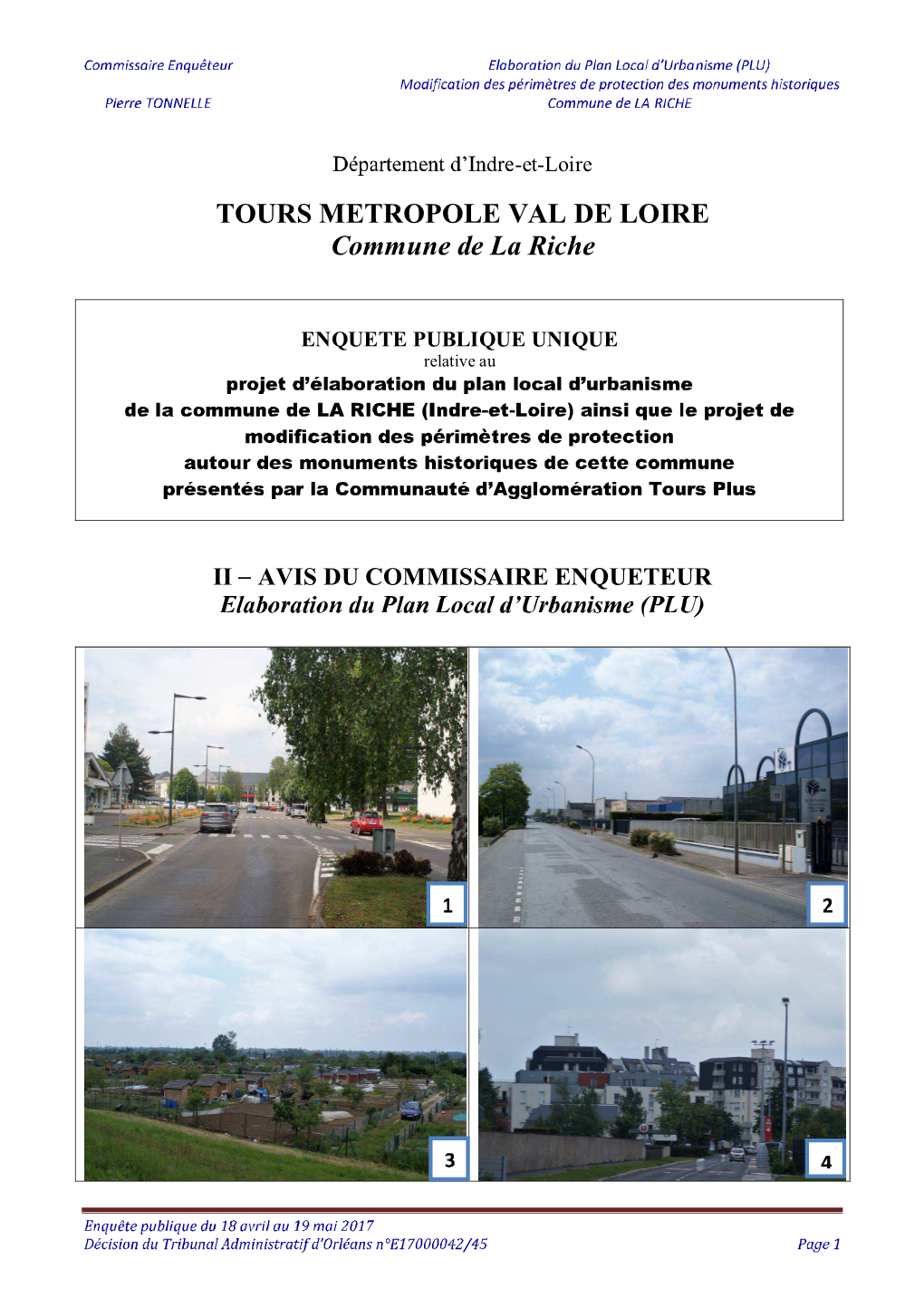 TOURS METROPOLE VAL DE LOIRE Commune De La Riche