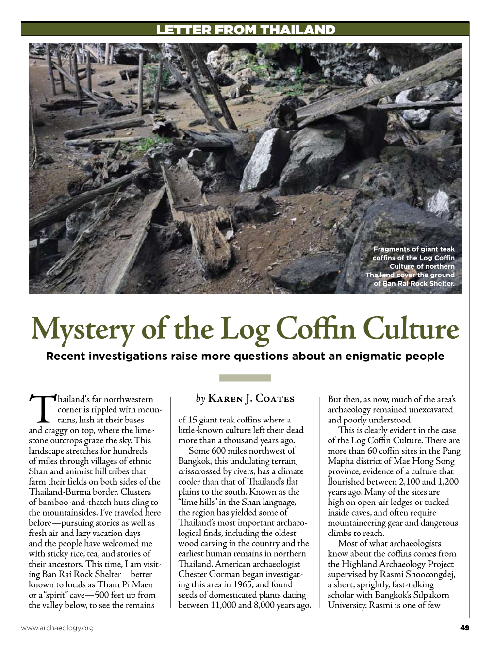 Mystery of the Log Coffin Culture Recent Investigations Raise More Questions About an Enigmatic People