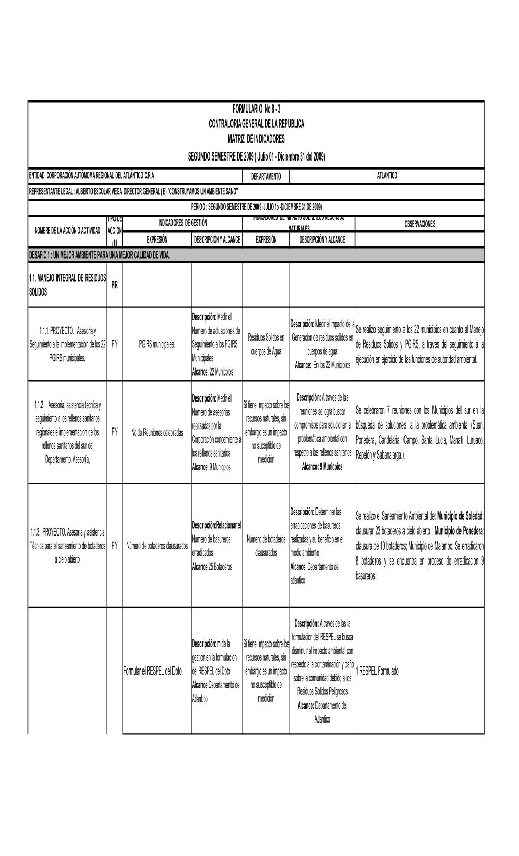 Formato De Diagnostico De Medio Ambiente En El Dpto Cumplimiento De La Primera Fase - Fase De Informacion De La Gobierno En Línea Del Min