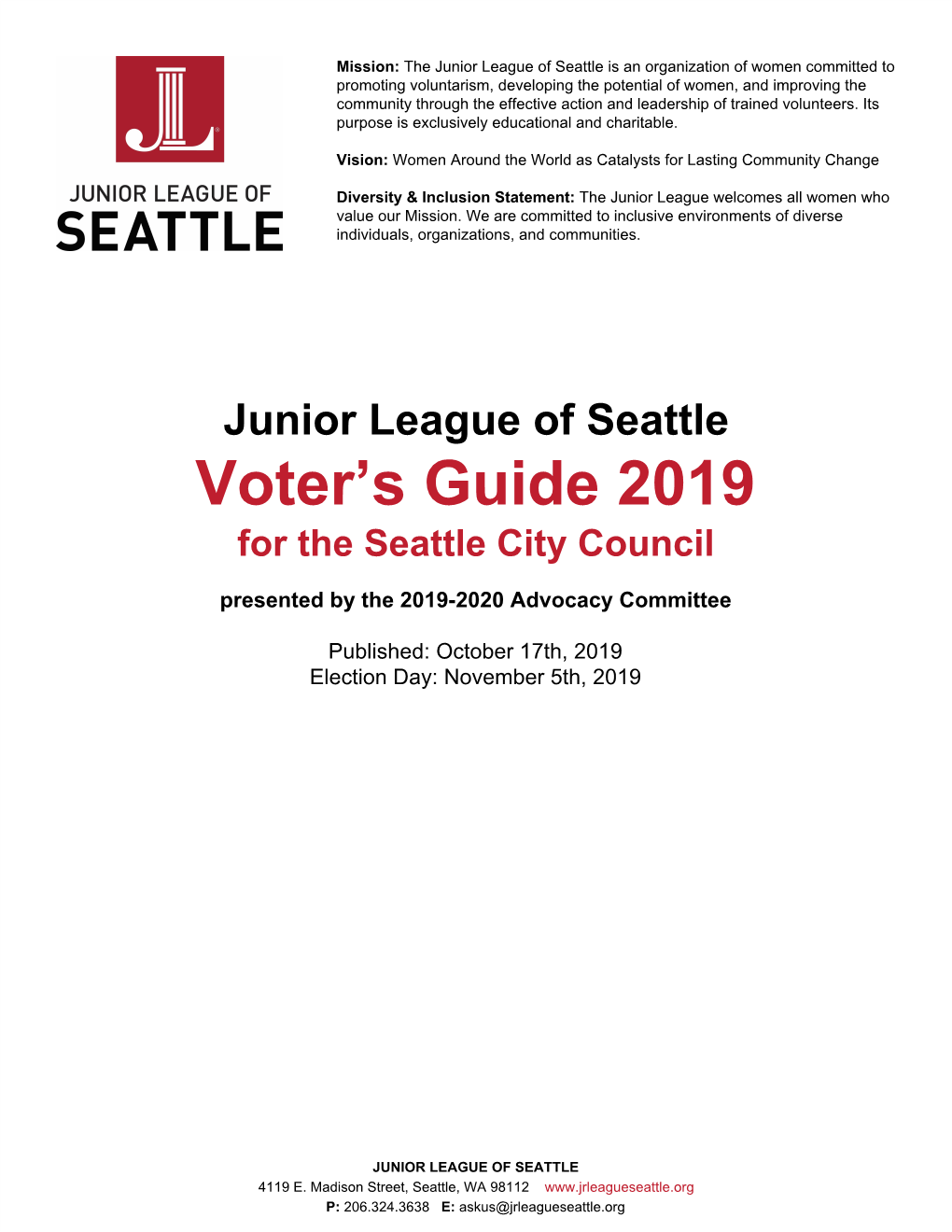 Voter's Guide 2019