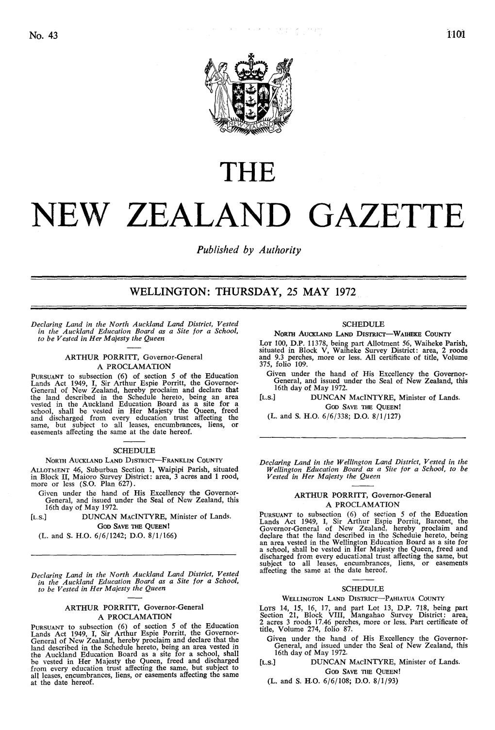 New Zealand Gazette