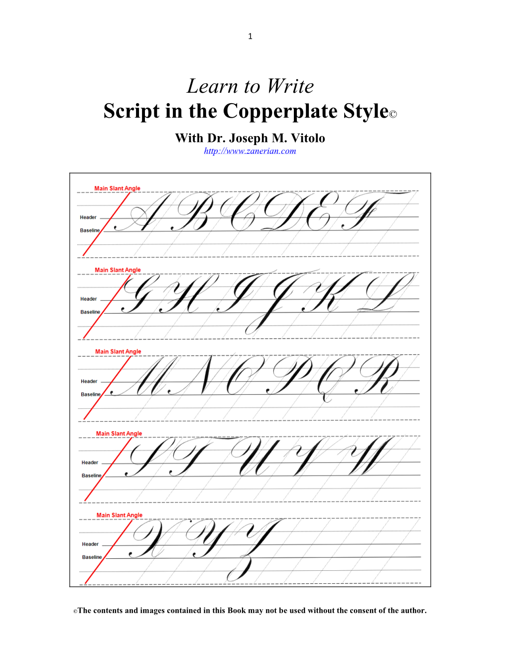 Learn to Write Script in the Copperplate Style©