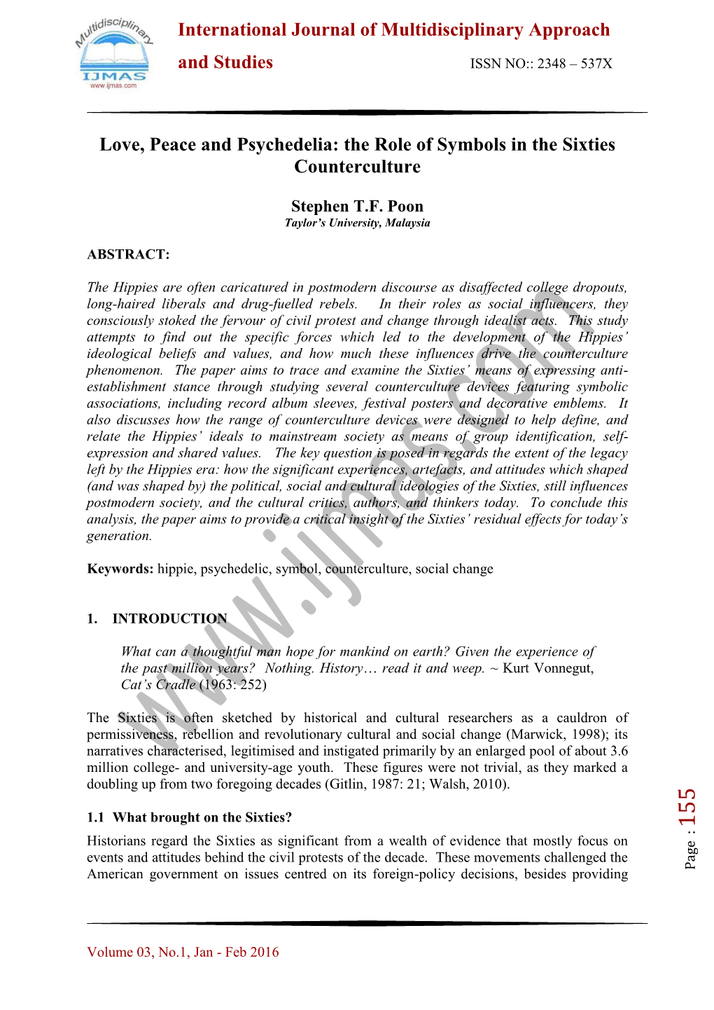 International Journal of Multidisciplinary Approach And