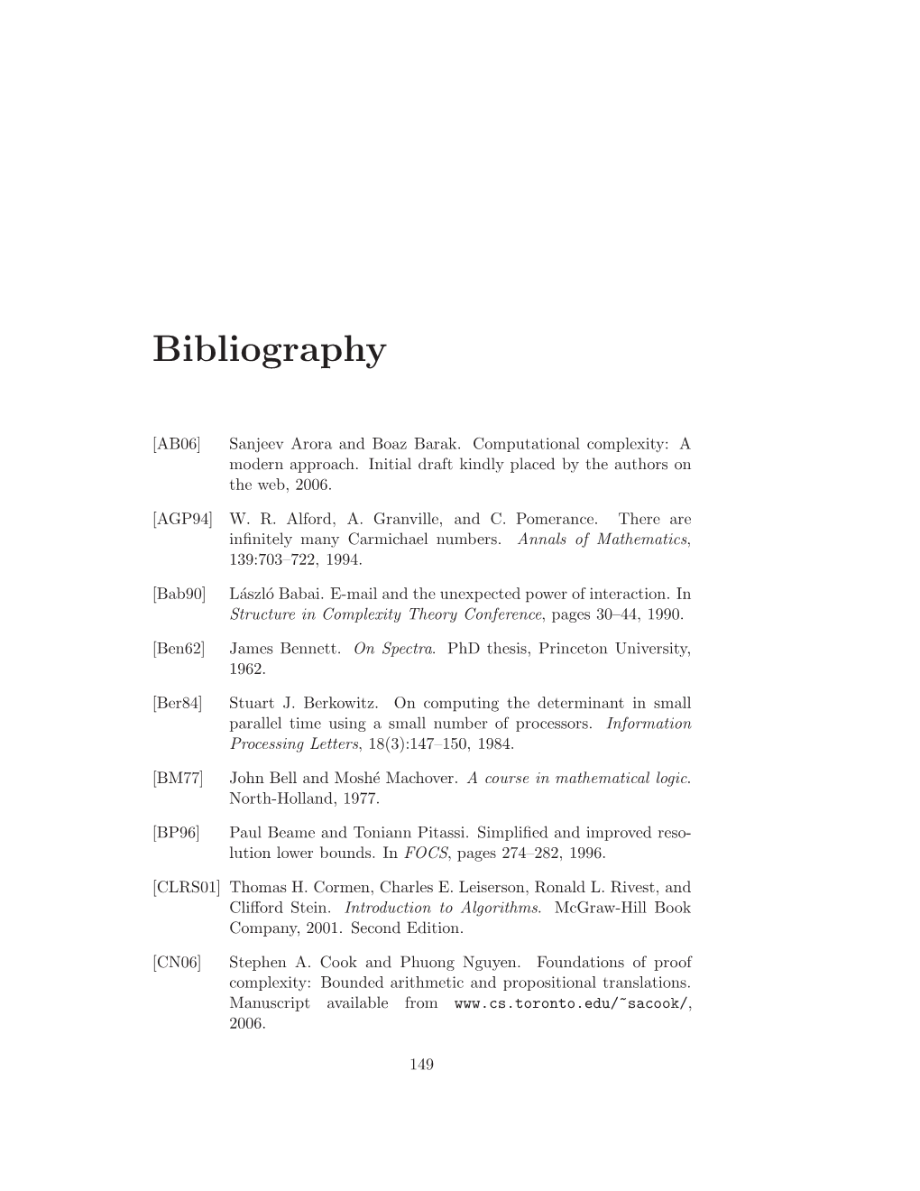 Bibliography