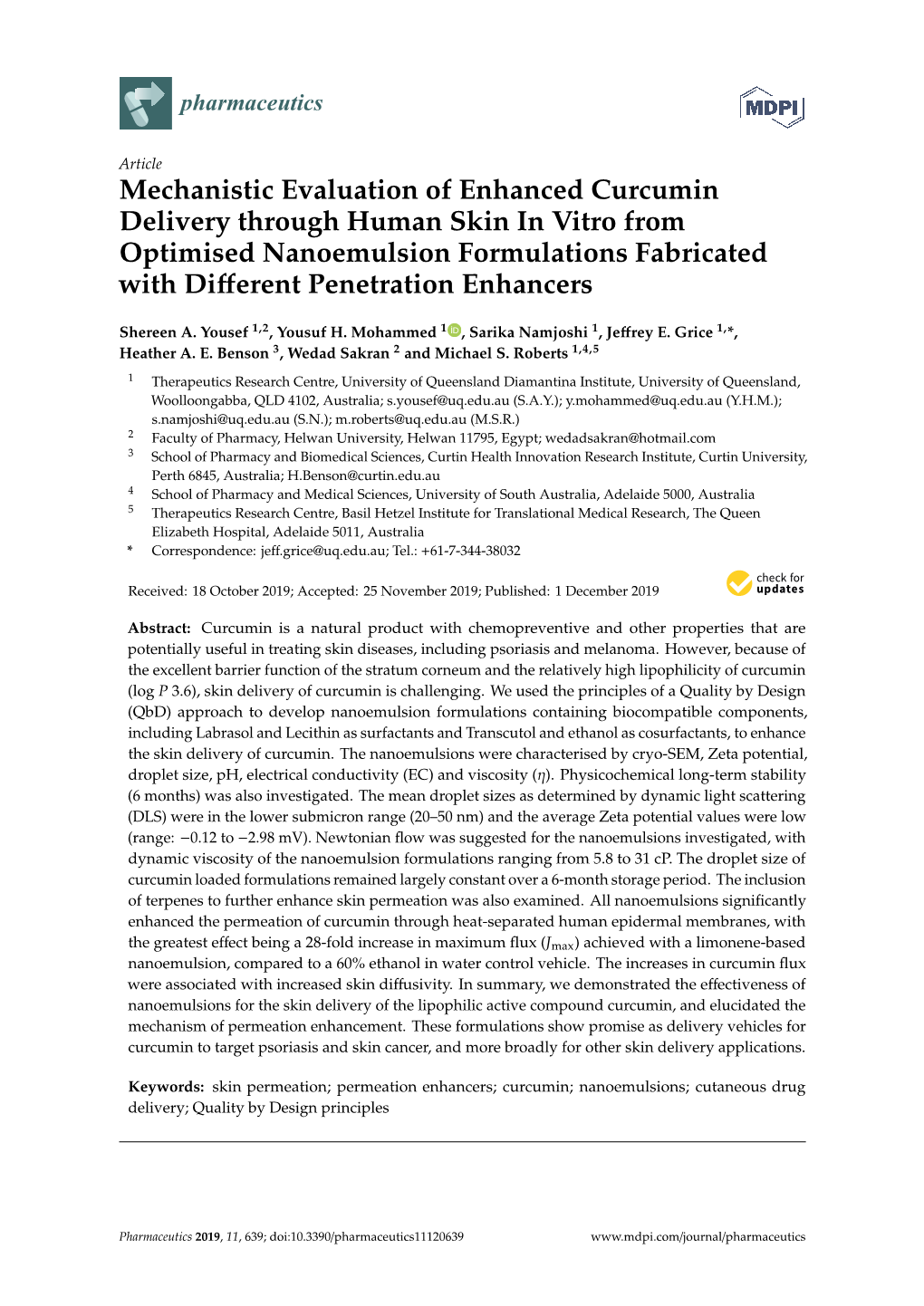 Mechanistic Evaluation of Enhanced Curcumin Delivery Through Human