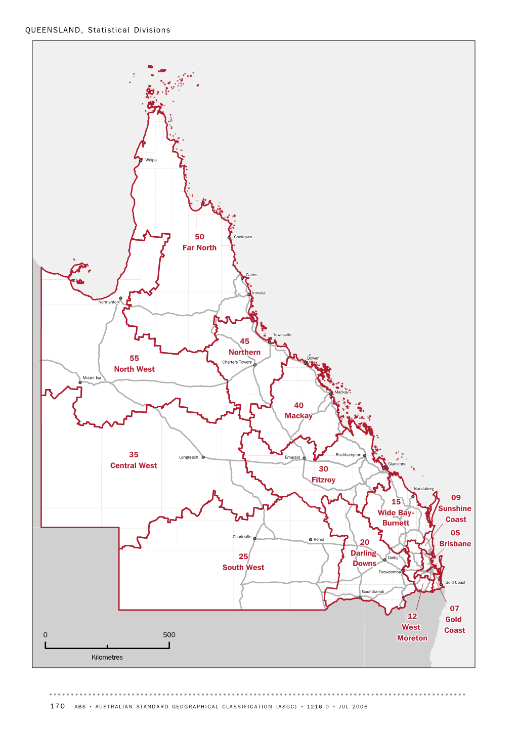 QUEENSLAND, Statistical Divisions