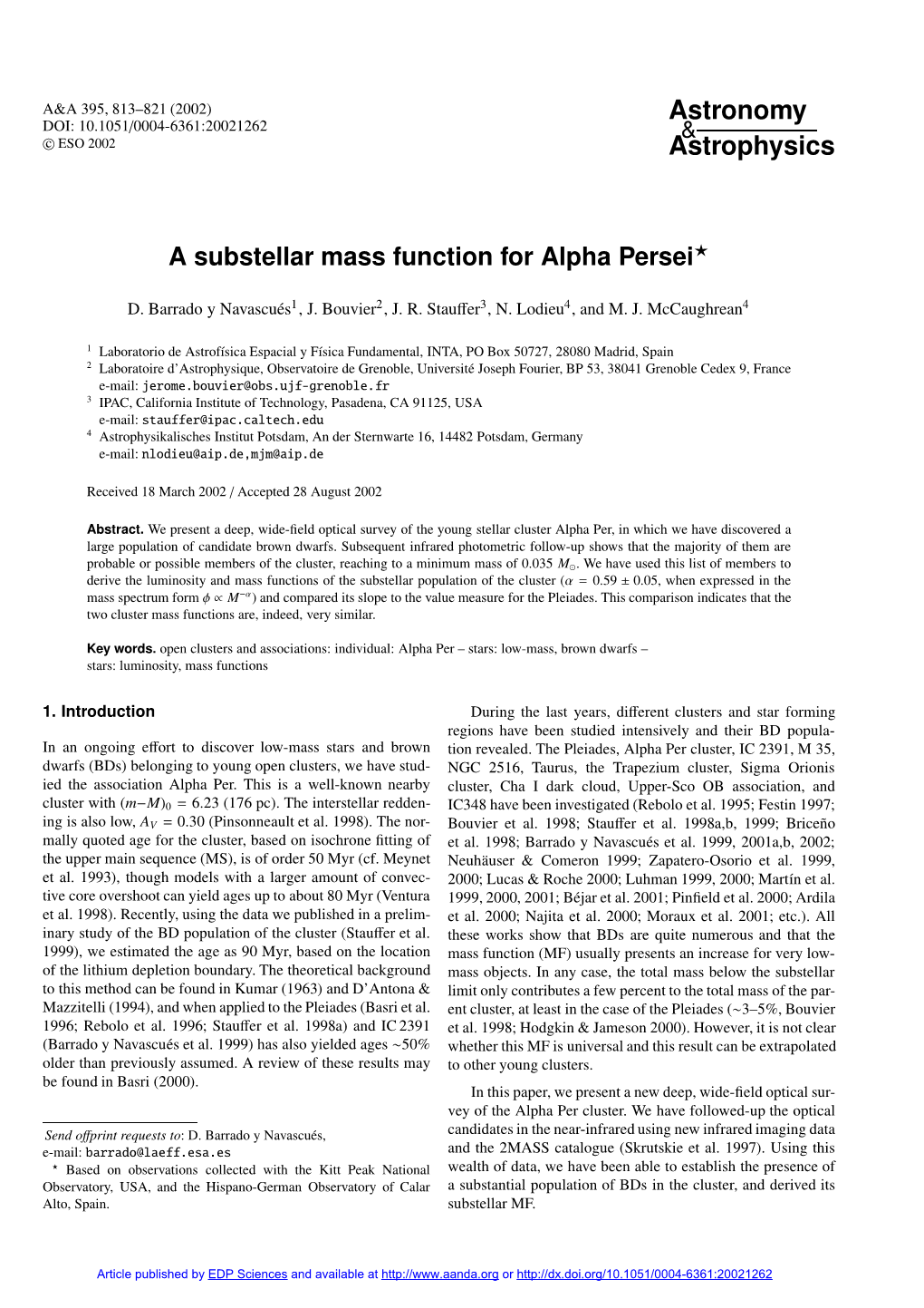 A Substellar Mass Function for Alpha Persei?