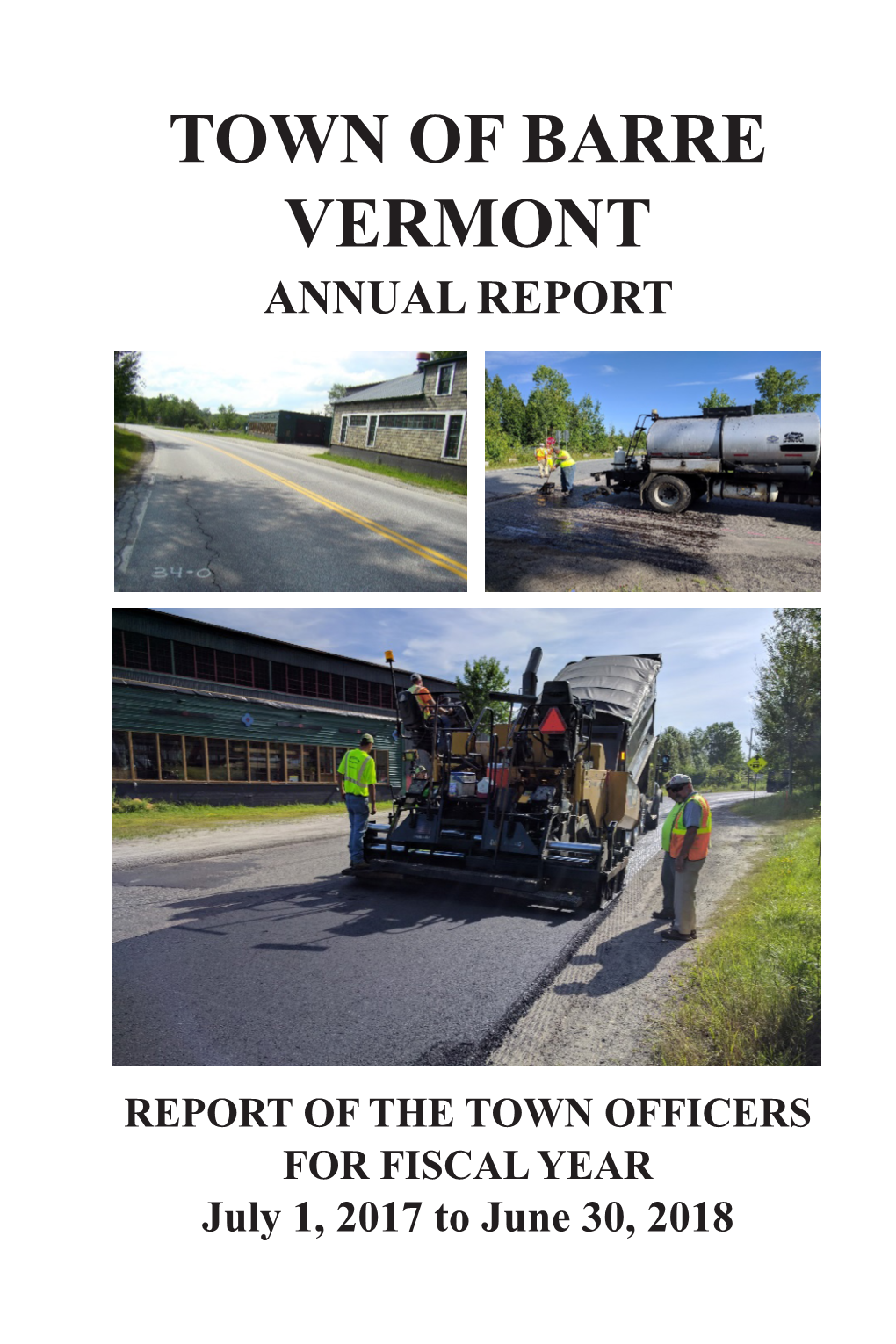 2017-2018 Town Report