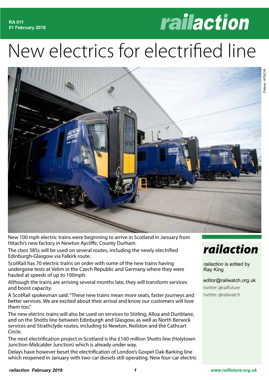 Action New Electrics for Electrified Line Pisture: HITACHI