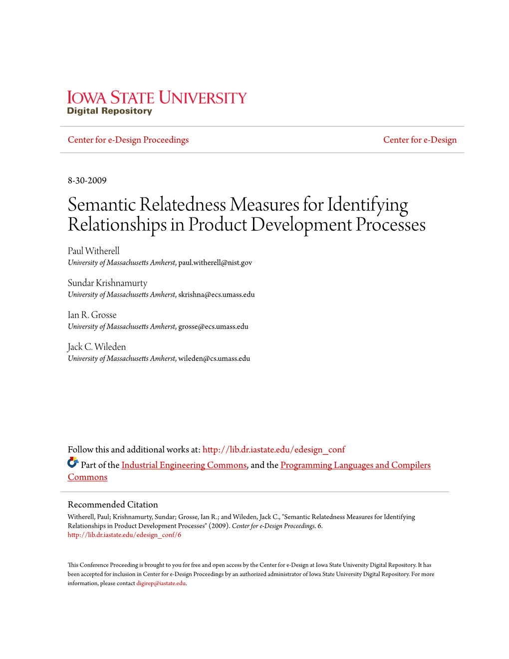 Semantic Relatedness Measures for Identifying Relationships in Product