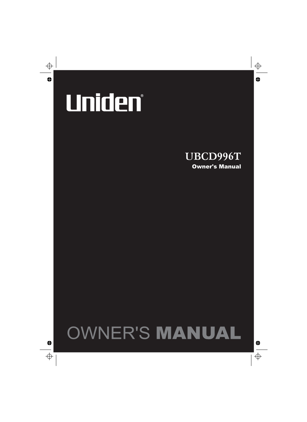 UBCD996T Owner's Manual