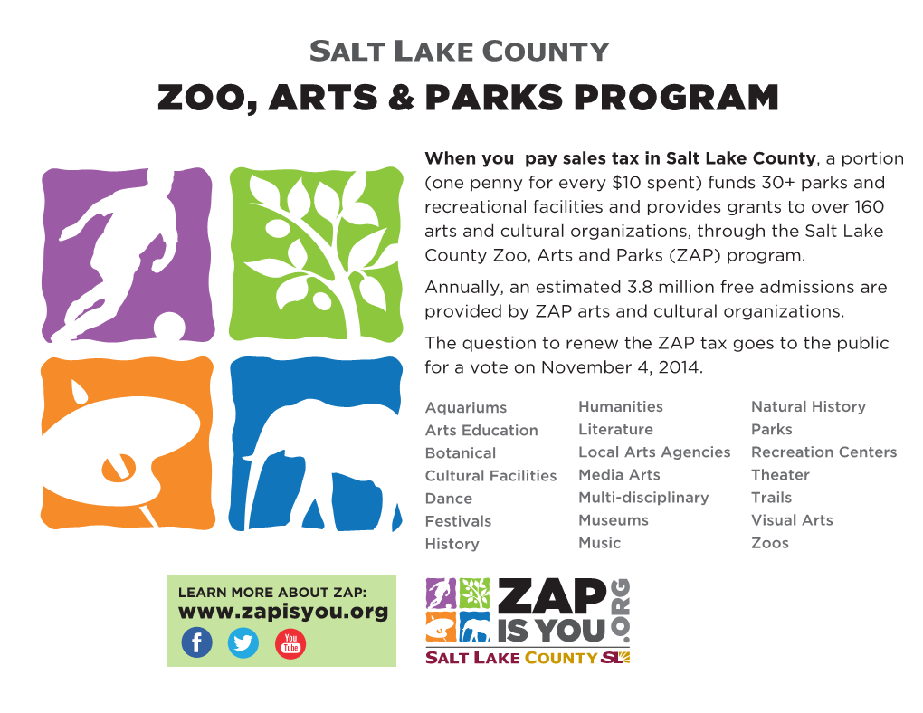 Zoo, Arts & Parks Program