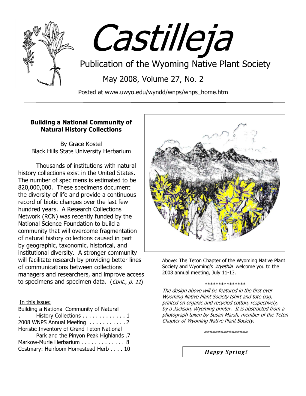 A Publication of the Wyoming Native Plant Society