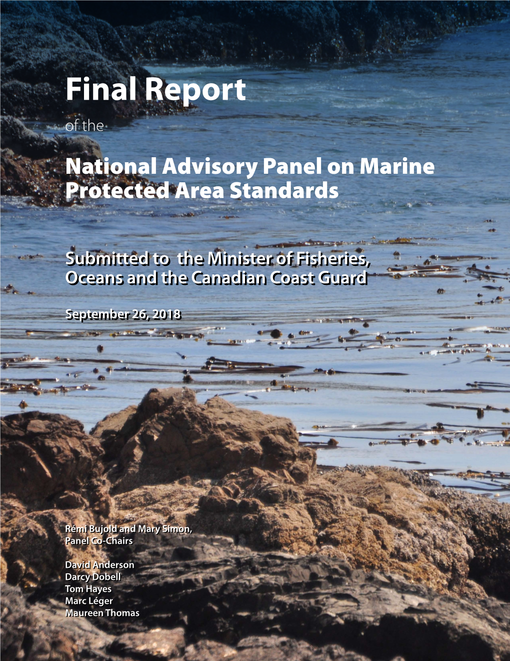 Final Report of the National Advisory Panel on Marine Protected Area Standards