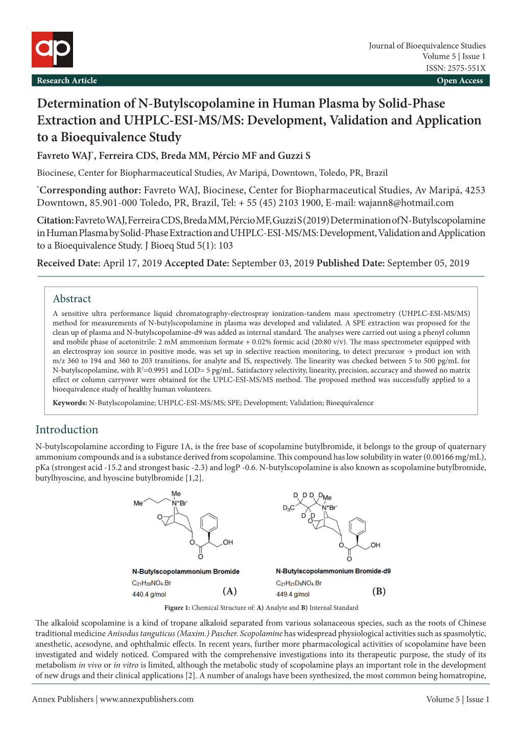 Determination of N-Butylscopolamine in Human