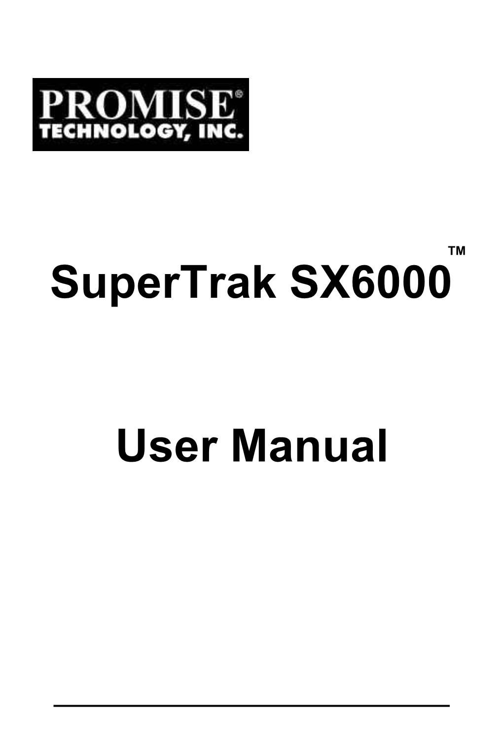 User Manual Supertrak SX6000