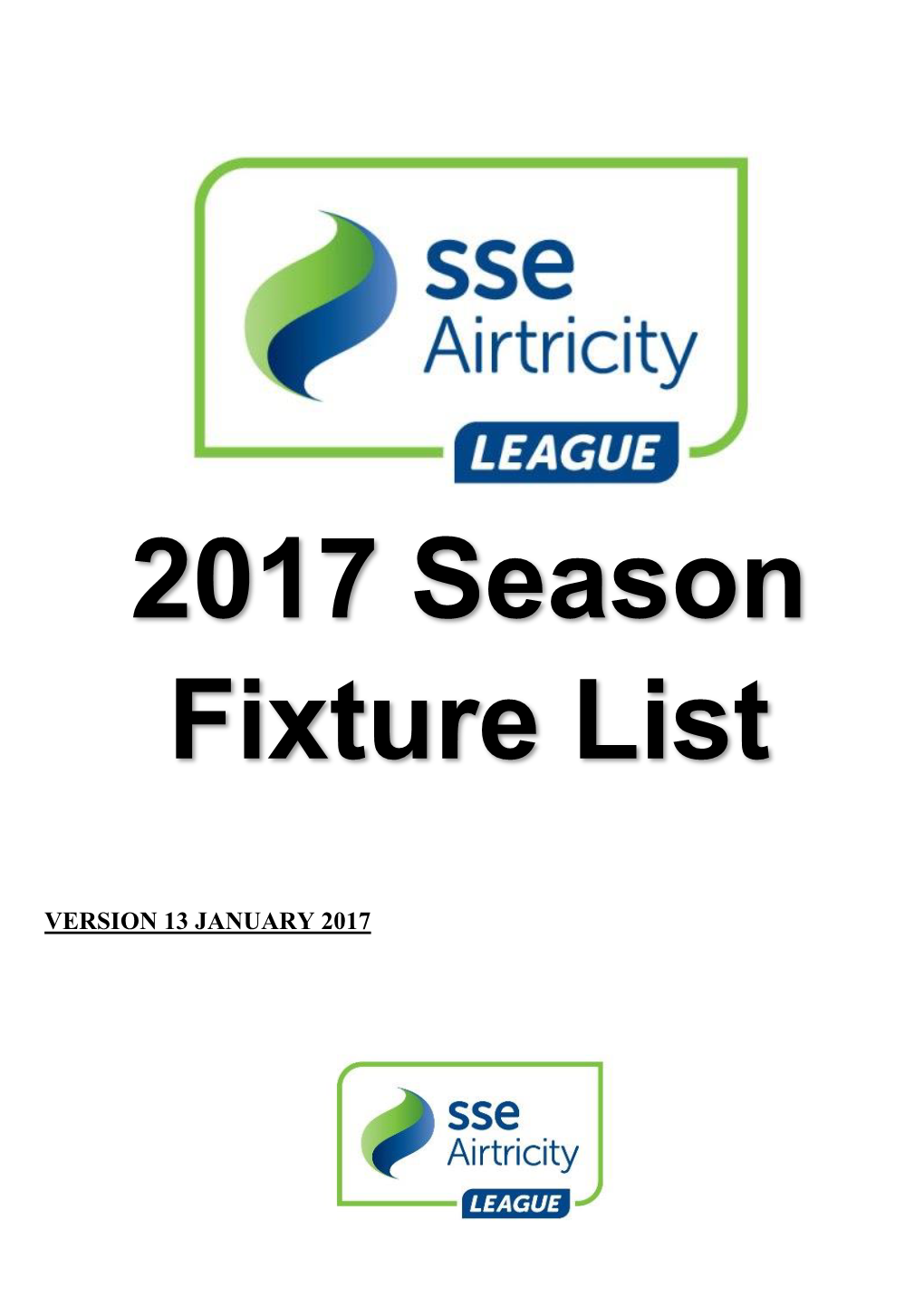Full 2017 SSE Airtricity League Fixtures