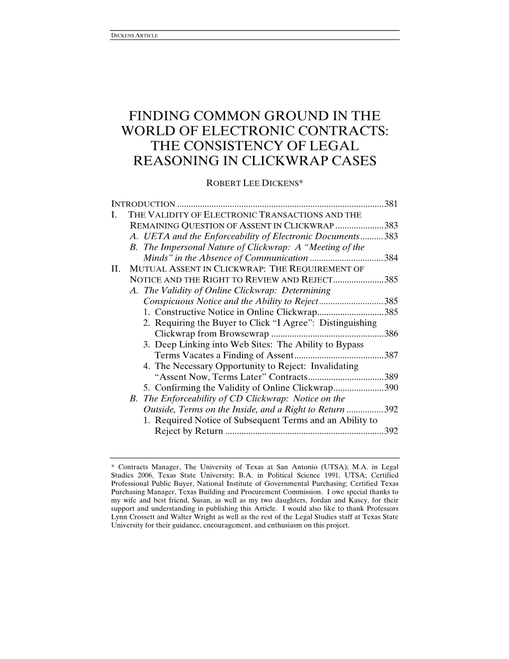 The Consistency of Legal Reasoning in Clickwrap Cases