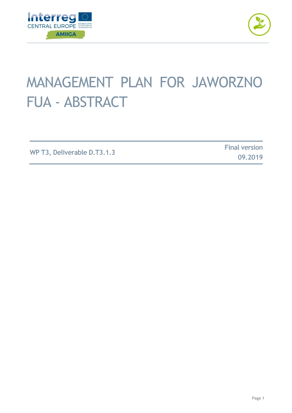 Read More About Jaworzno Management Plan