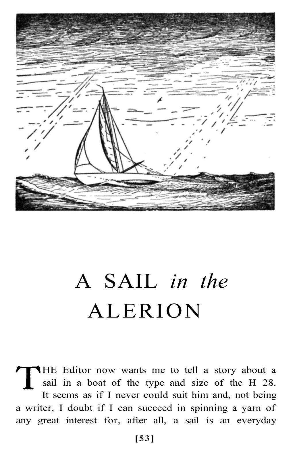 Herreshoff, L. Francis. "A Sail in the Alerion."