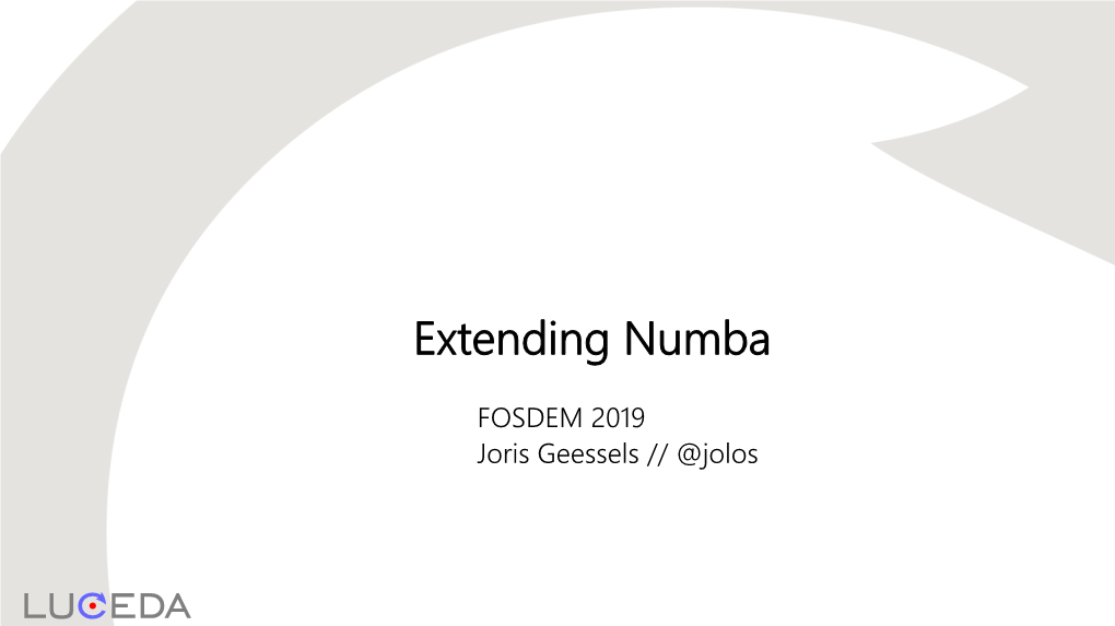 Extending Numba (Slides)