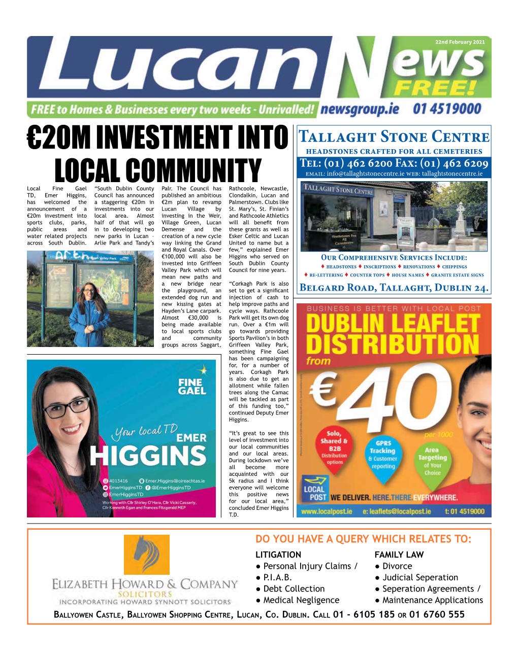 €20M Investment Into Local Community