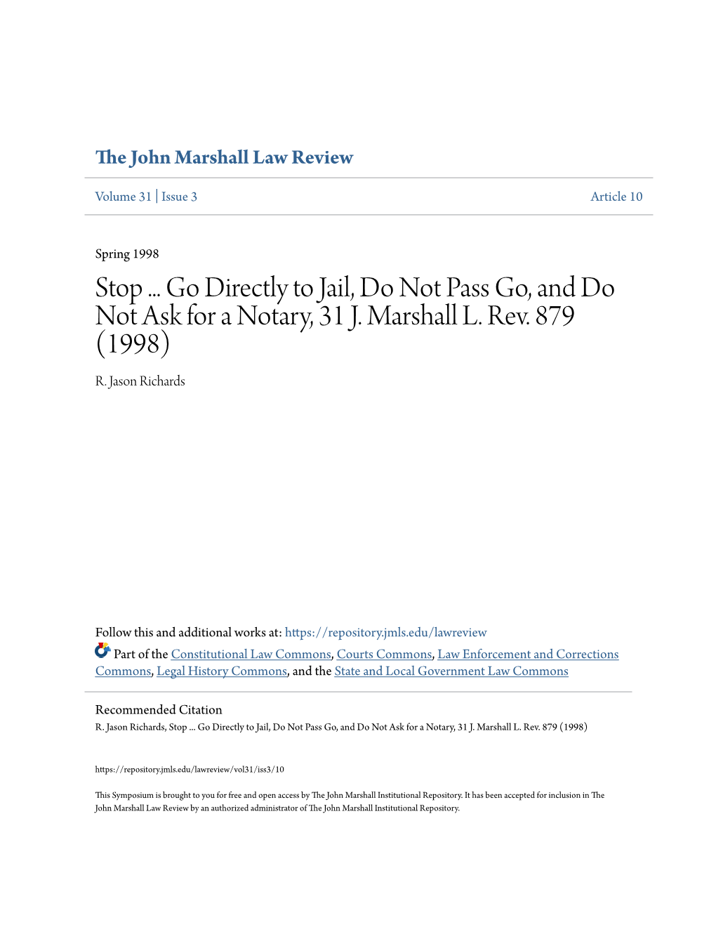 The John Marshall Law Review