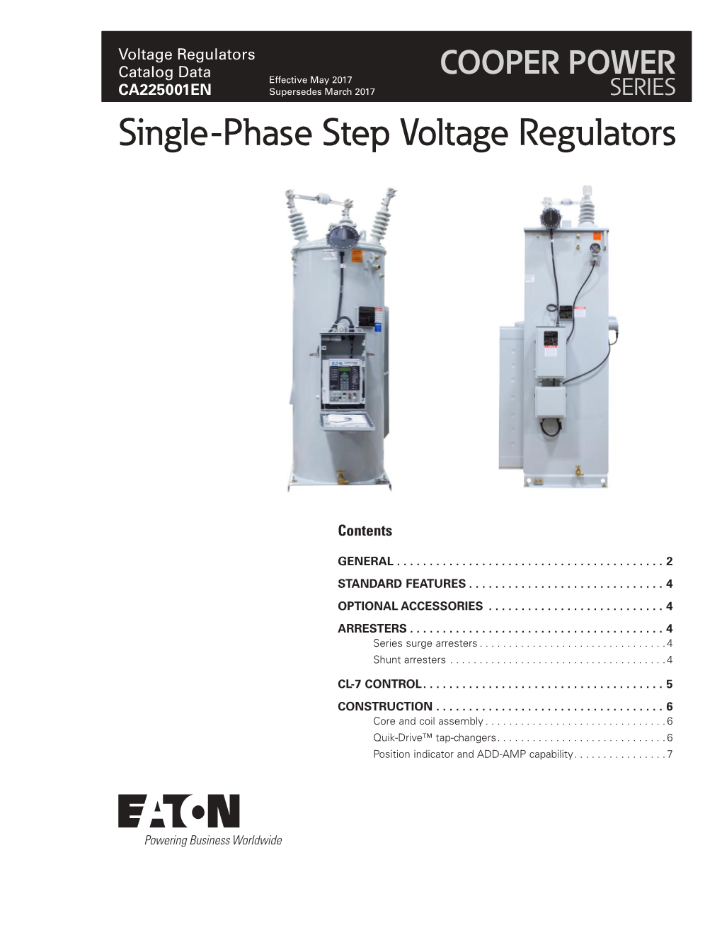 32-Step Single-Phase Voltage Regulator Catalog