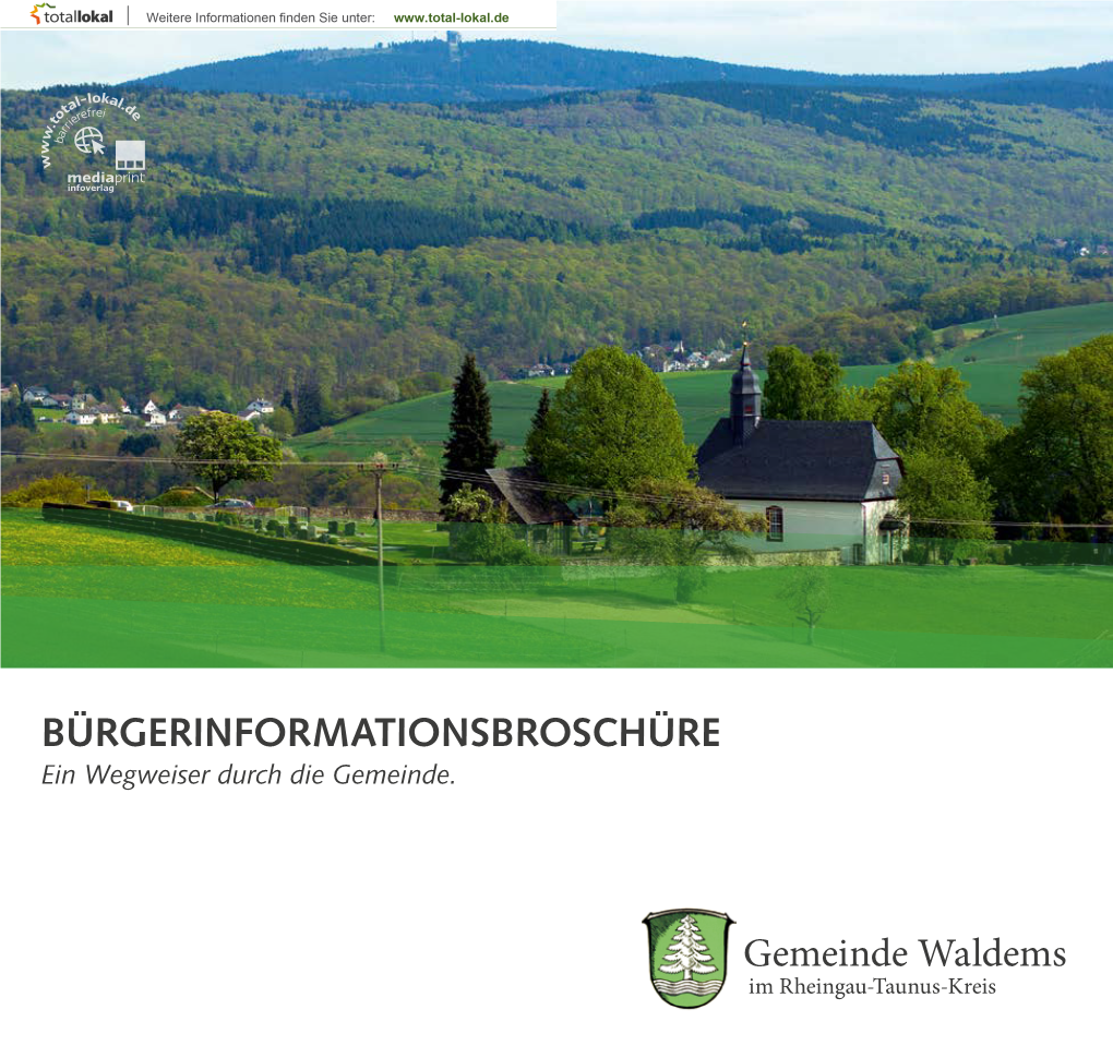 BÜRGERINFORMATIONSBROSCHÜRE Ein Wegweiser Durch Die Gemeinde