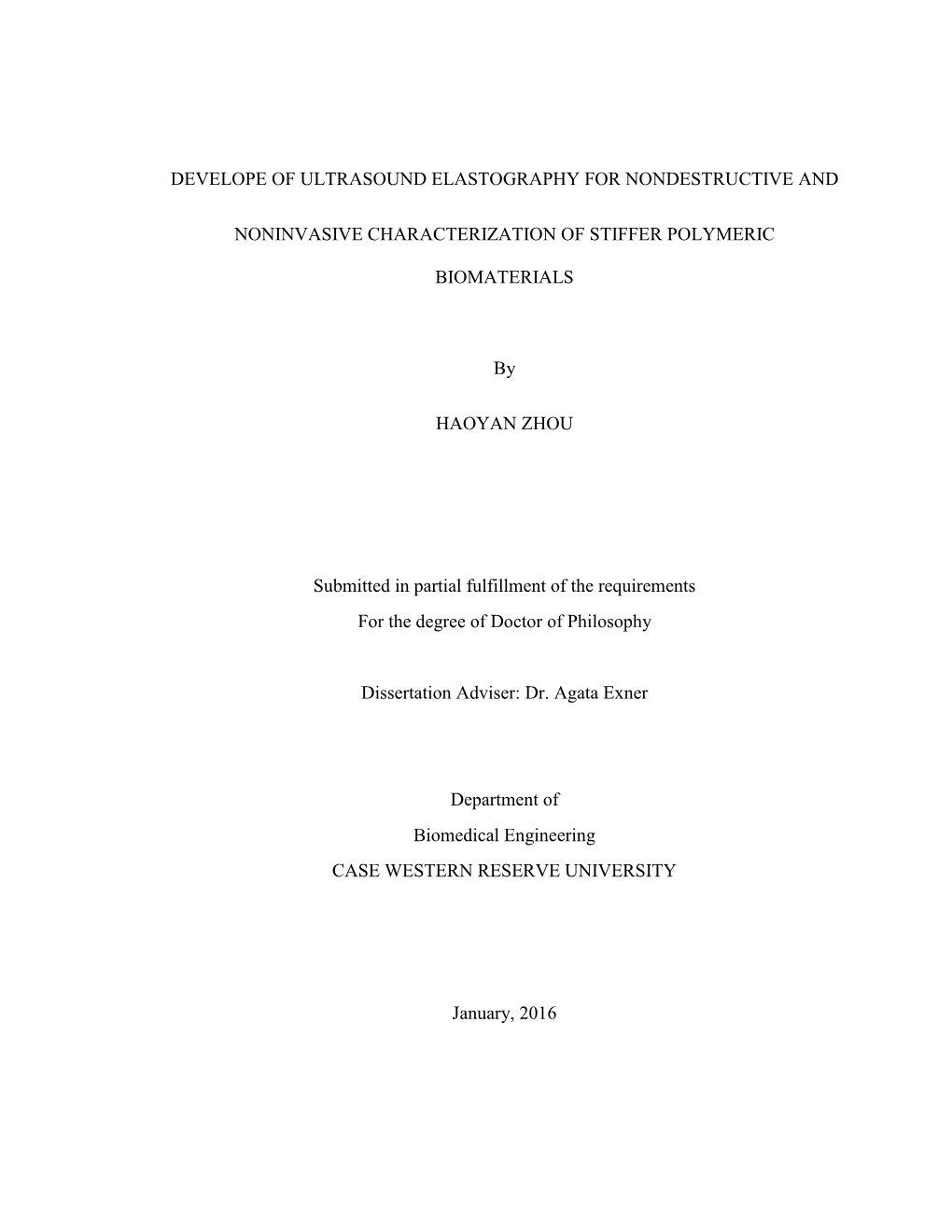 Develope of Ultrasound Elastography for Nondestructive And