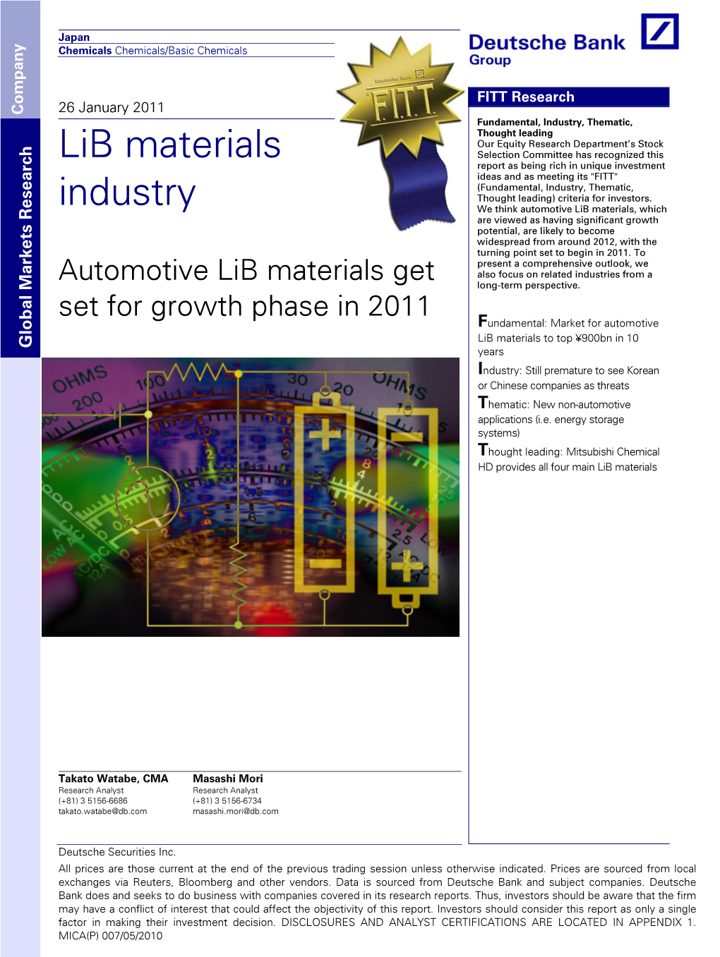 Lib Materials Industry Top Picks Mitsubishi Chem