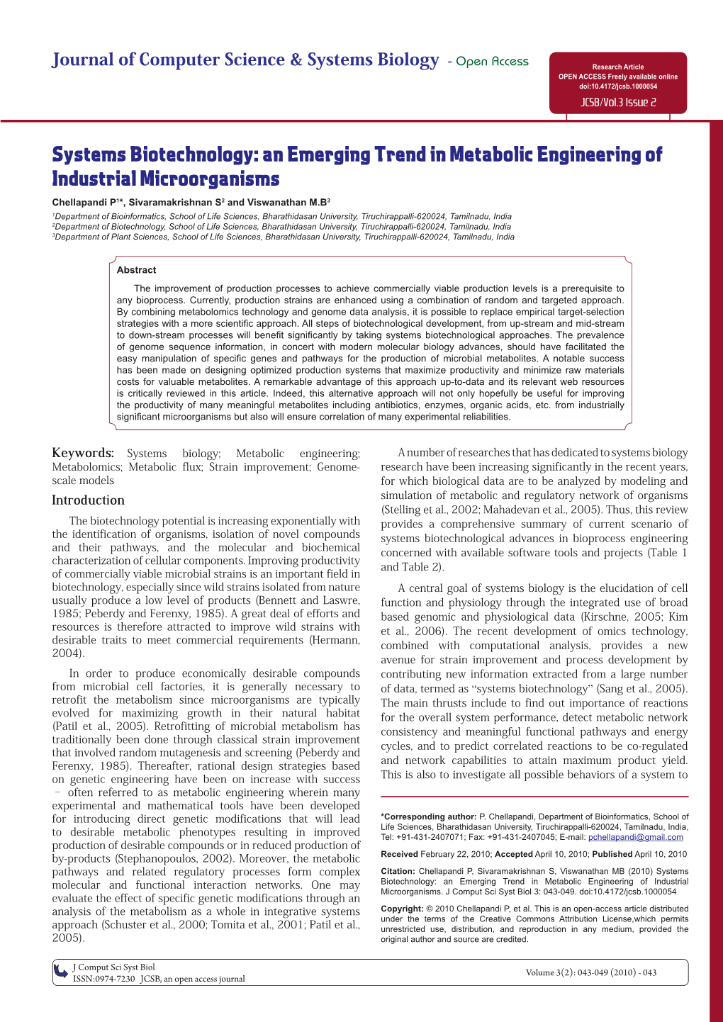 Systems Biotechnology: an Emerging Trend in Metabolic Engineering Of