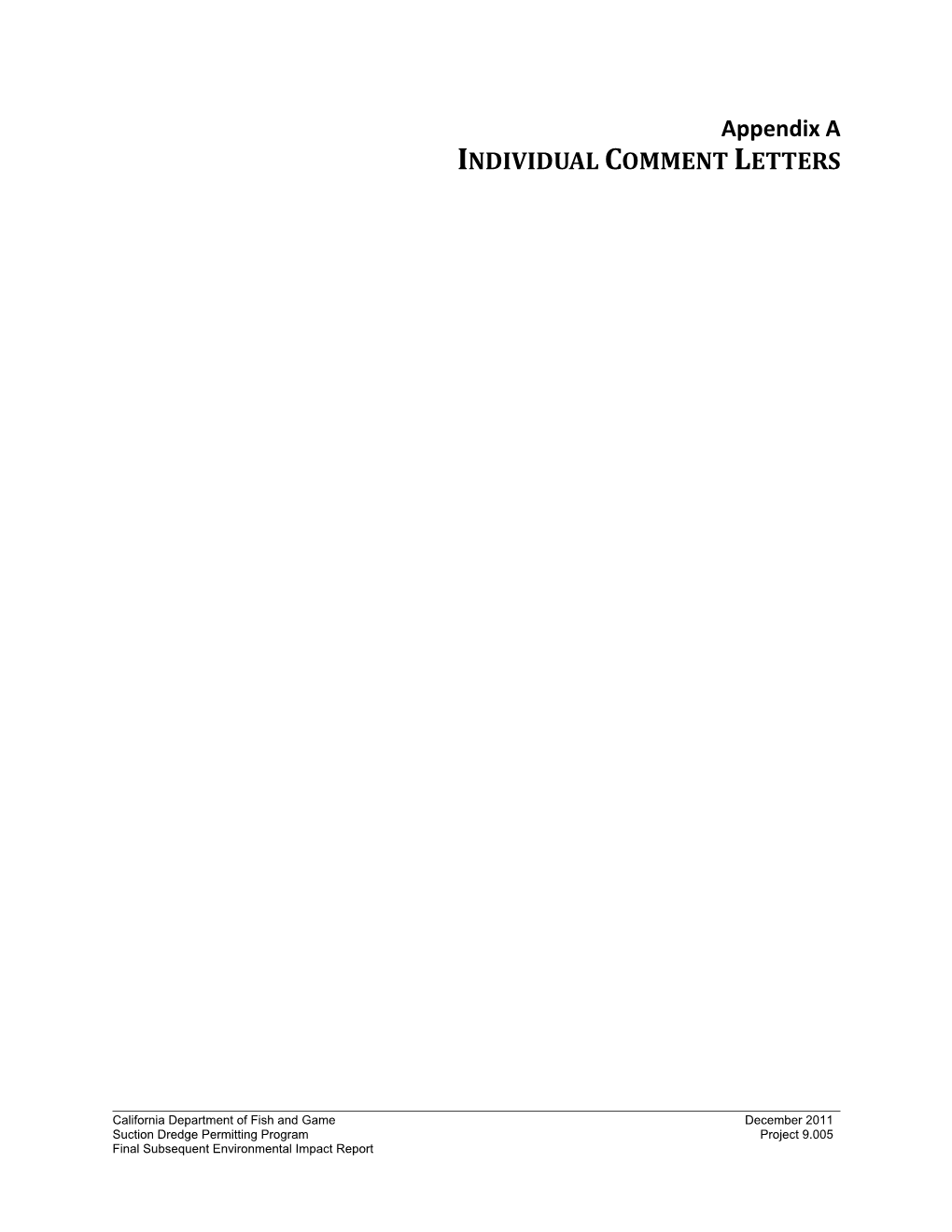 Individualcommentletters
