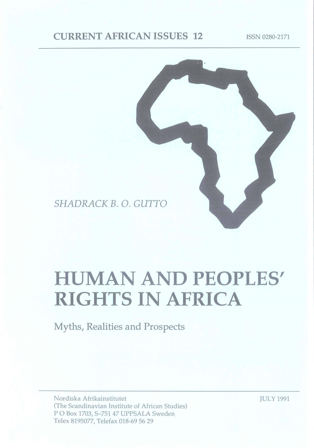Human and Peoples' Rights in Africa