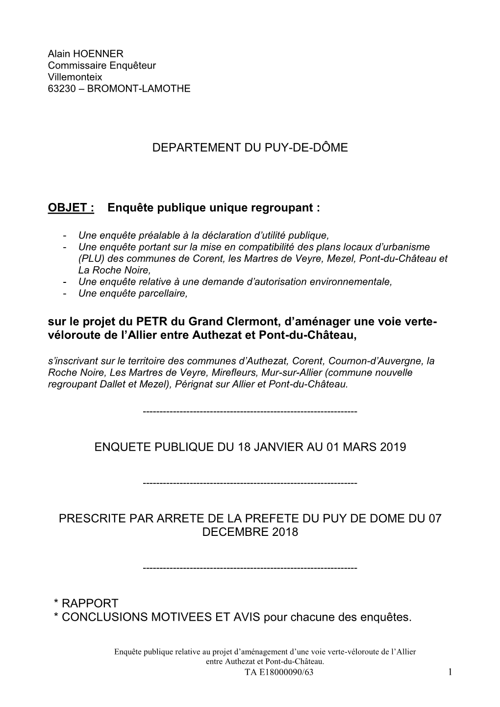 Rapport CE Voie Verte