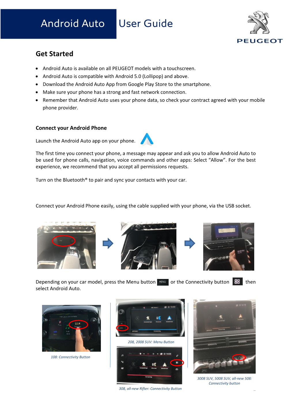 Android Auto User Guide