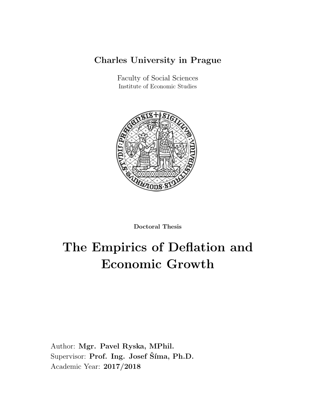 The Empirics of Deflation and Economic Growth